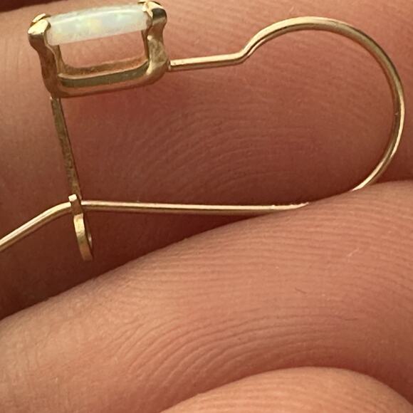 14k Opal Dangle Earrings - Picture 5 of 11